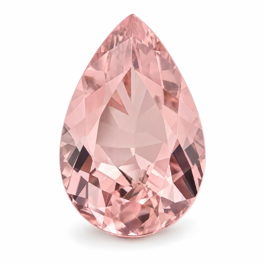 Pink morganite pear