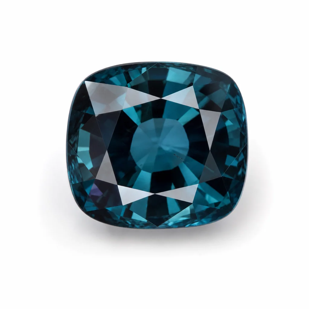 Loose indicolite tourmaline gemstone photo for phone screen